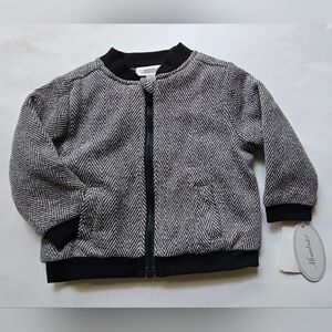 Miniclasix baby boy size 6 months gray black full zip  jacket